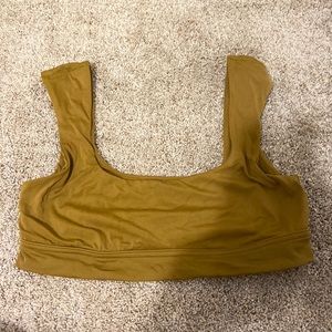 Aerie mustard yellow sports bra